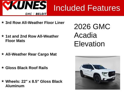 New 2026 GMC Acadia Elevation w/ Black Edition AWD/4WD image 3