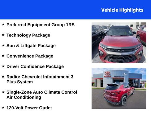 Used 2023 Chevrolet TrailBlazer RS w/ Sun and Liftgate Package image 4
