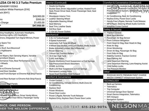 Used 2024 MAZDA CX-90 3.3 Turbo w/ Premium Package image 2