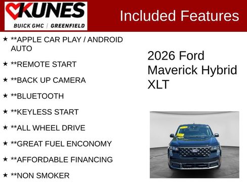 Used 2026 Ford Maverick XLT w/ Equipment Group 301A AWD/4WD image 2