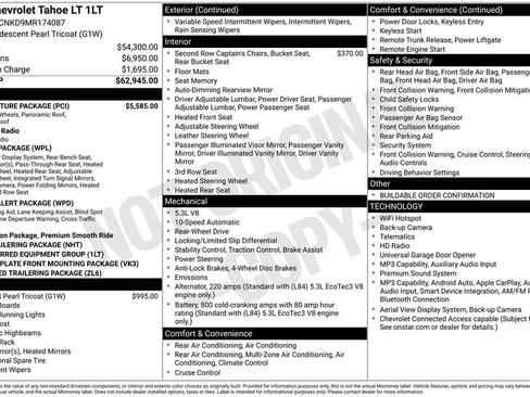 Used 2021 Chevrolet Tahoe LT w/ LT Signature Package RWD image 5