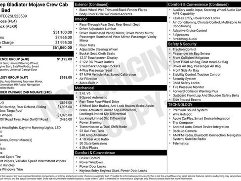 New 2025 Jeep Gladiator Mojave w/ Convenience Group image 6