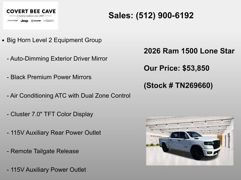 New 2026 RAM 1500 Lone Star AWD/4WD image 13