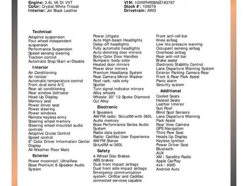 Used 2021 Cadillac XT6 Sport w/ Platinum Package image 39