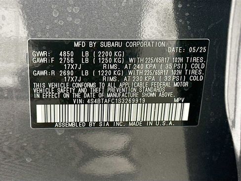 Certified 2025 Subaru Outback Premium w/ Popular Package #1A image 31