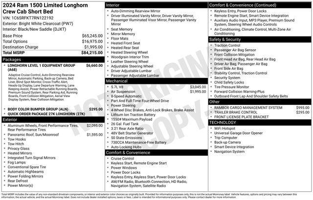 Used 2024 RAM 1500 Limited AWD/4WD image 58