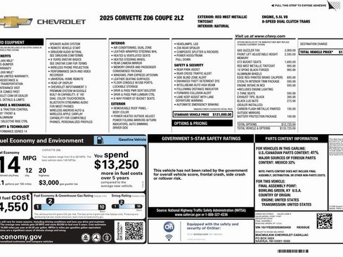 Used 2025 Chevrolet Corvette Z06 w/ Stealth Interior Trim Package image 25