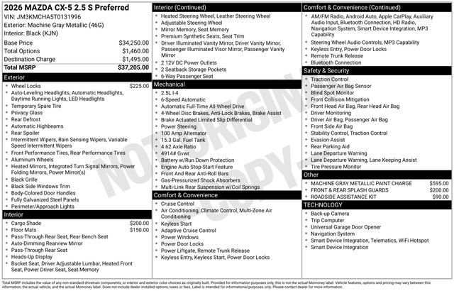 New 2026 MAZDA CX-5 Preferred AWD/4WD image 5