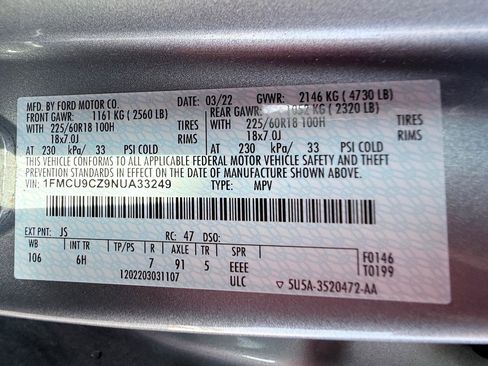 Used 2022 Ford Escape SEL w/ Technology Package image 19