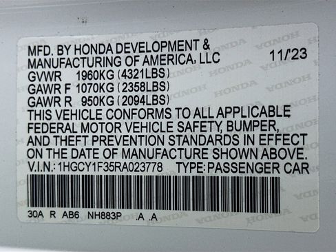 Used 2024 Honda Accord EX image 12