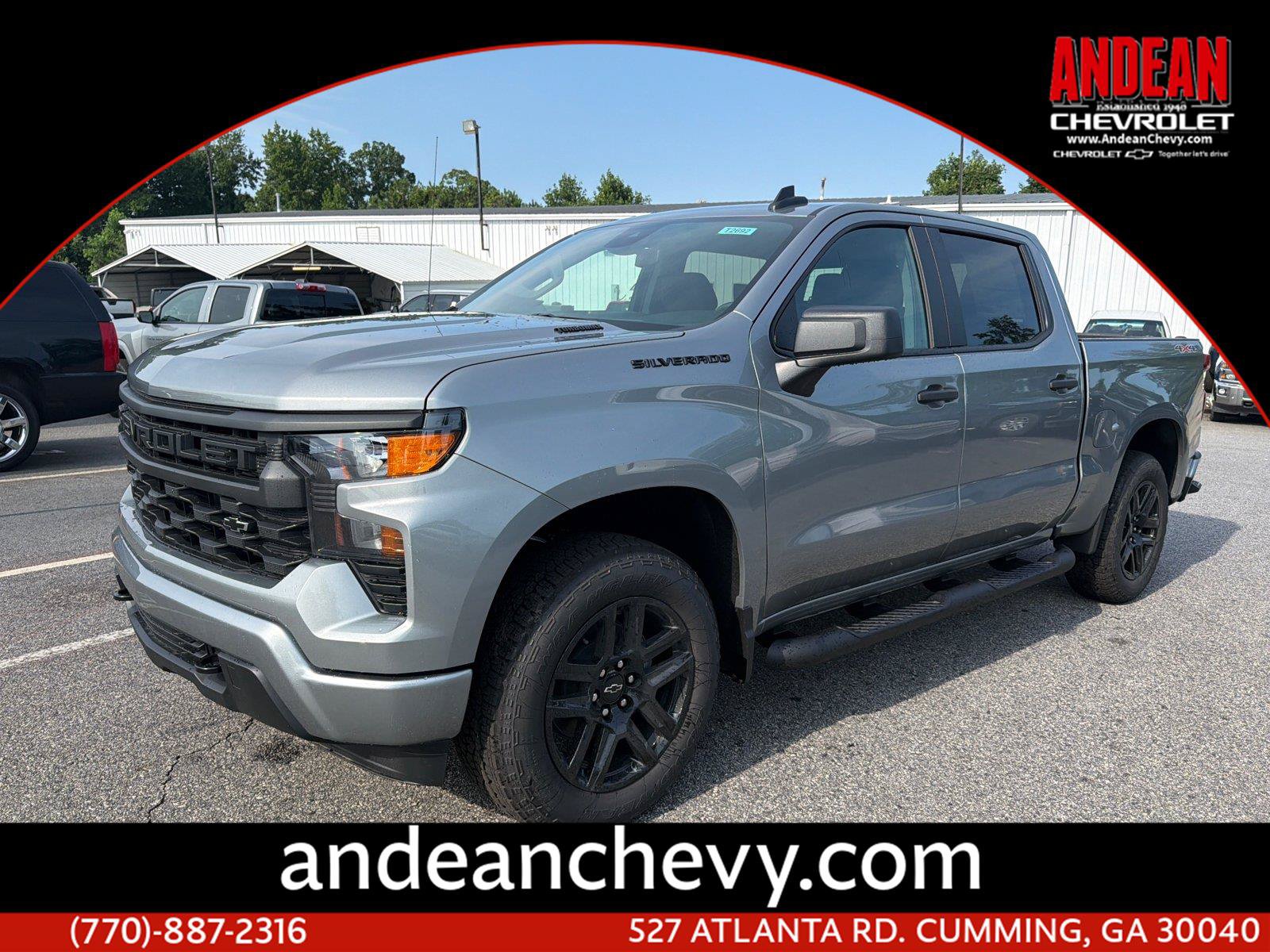 New 2026 Chevrolet Silverado 1500 Custom w/ Turbomax Blackout Package AWD/4WD image 1