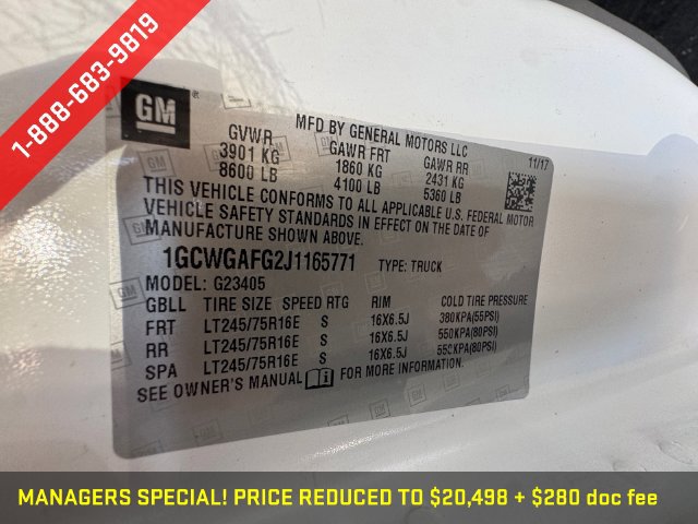 Used 2018 Chevrolet Express 2500 RWD image 28