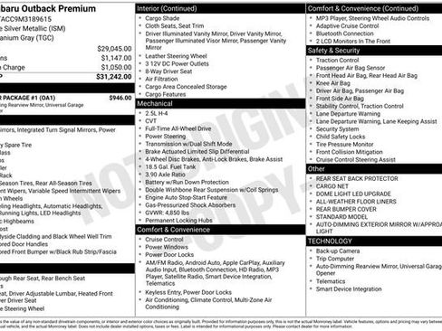 Used 2021 Subaru Outback Premium w/ Popular Package #1 image 24