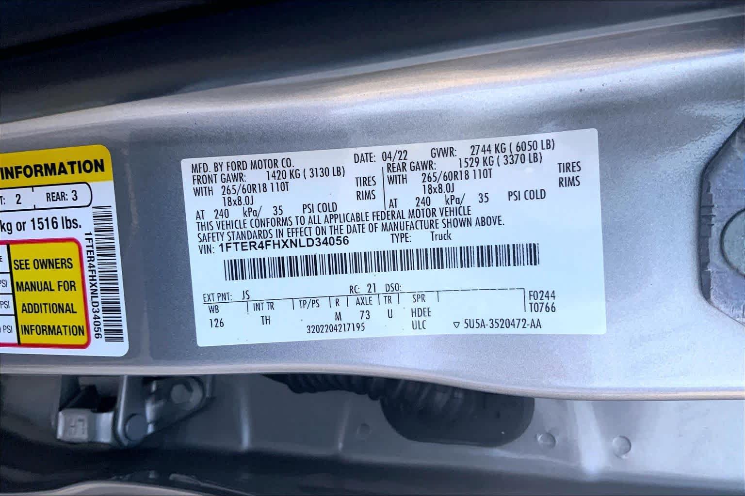 Used 2022 Ford Ranger XLT w/ Equipment Group 301A Mid AWD/4WD image 31
