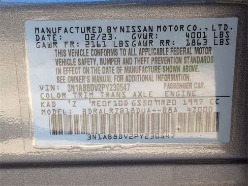 Used 2023 Nissan Sentra SR w/ Trunk Package image 36