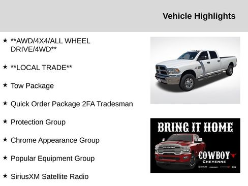 Used 2018 RAM 2500 Tradesman w/ Chrome Appearance Group AWD/4WD image 2