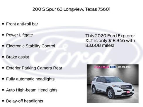 Used 2020 Ford Explorer XLT w/ Equipment Group 202A image 32