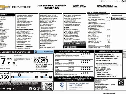 Certified 2025 Chevrolet Silverado 1500 High Country w/ Midnight Edition image 2