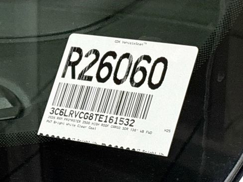 New 2026 RAM ProMaster 2500 w/ Quick Order Package 22G SLT image 25