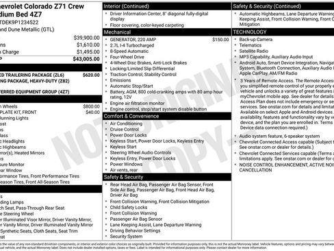 Used 2023 Chevrolet Colorado Z71 w/ Advanced Trailering Package AWD/4WD image 8