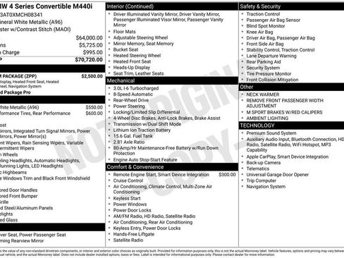 Used 2021 BMW M440i Convertible w/ Premium Package image 34