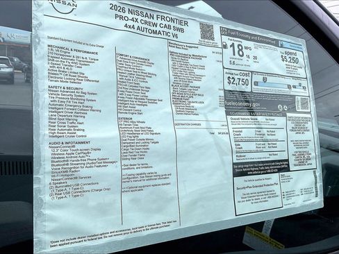 New 2026 Nissan Frontier PRO-4X w/ Pro-4x Convenience Package image 15