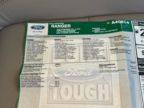 Used 2020 Ford Ranger Lariat w/ Equipment Group 501A Mid image 40