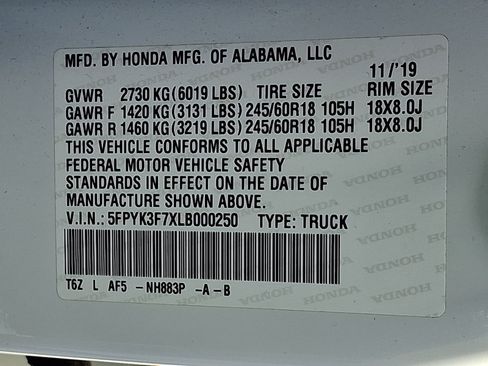 Used 2020 Honda Ridgeline RTL-E image 30