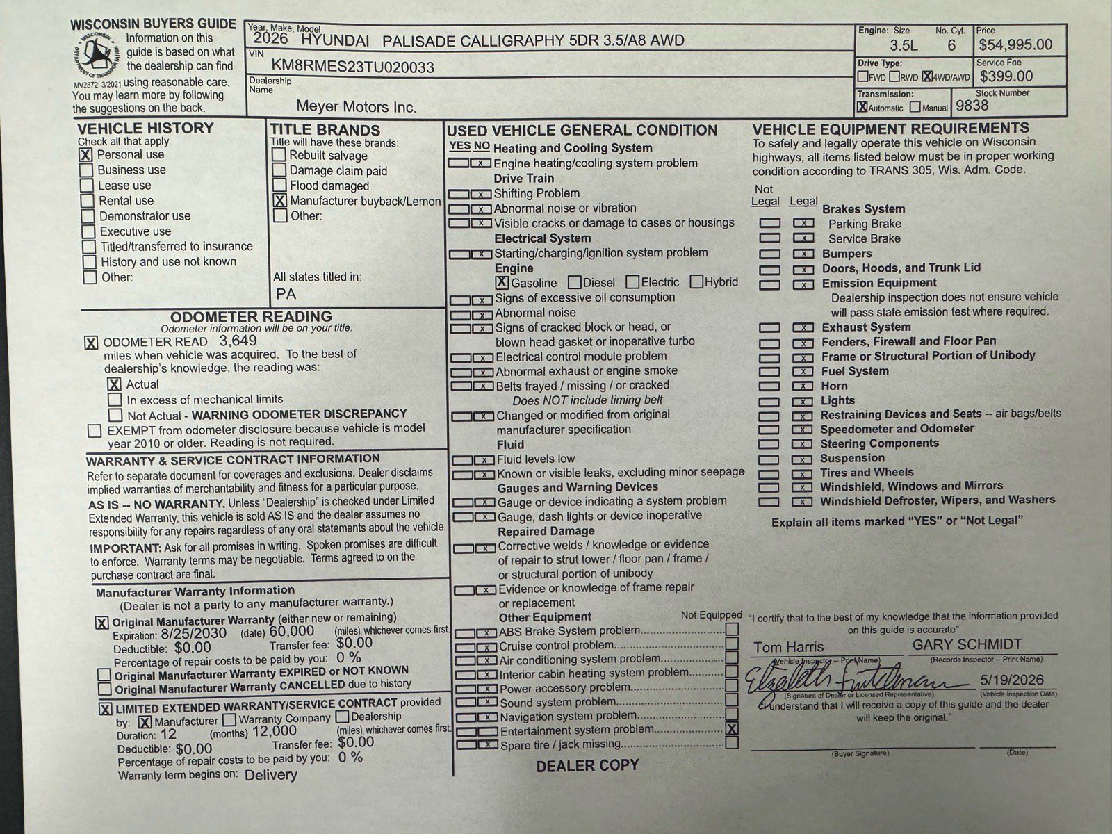 Used 2026 Hyundai Palisade Calligraphy AWD/4WD image 32