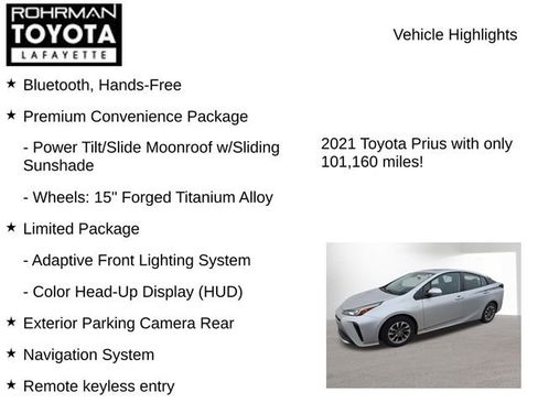 Used 2021 Toyota Prius Limited w/ Premium Convenience Package image 7