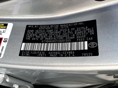 Certified 2026 Toyota Camry LE image 30