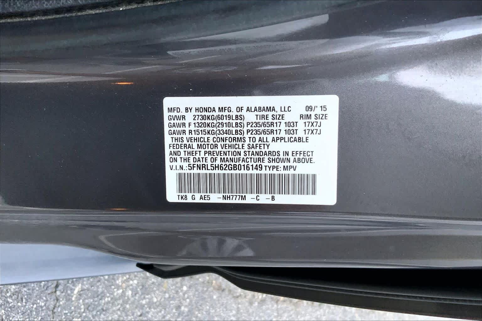 Used 2016 Honda Odyssey EX-L image 28