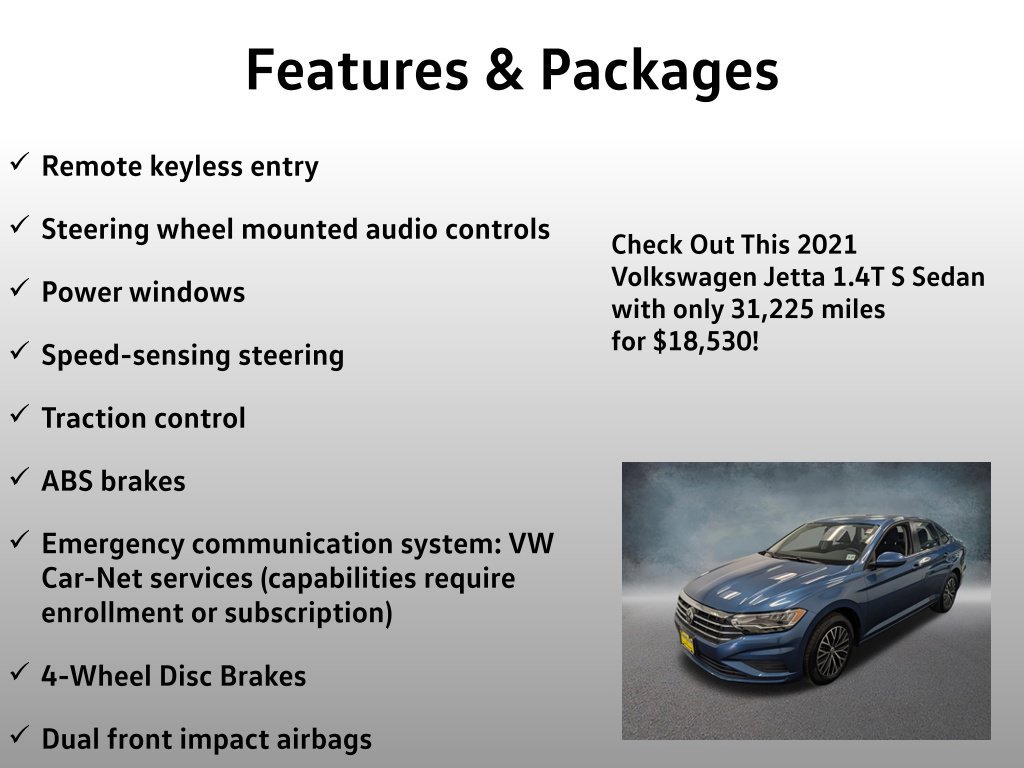 Used 2021 Volkswagen Jetta S w/ Driver Assistance Package FWD image 8