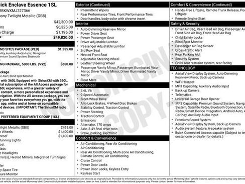 Used 2021 Buick Enclave Essence w/ Sound and Sites Package FWD image 7