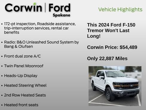 Used 2024 Ford F150 Tremor w/ Equipment Group 402A High AWD/4WD image 31