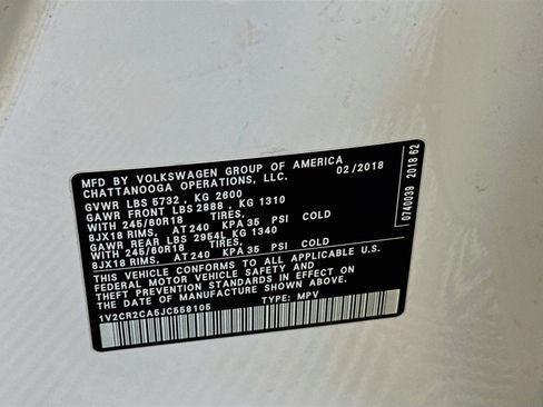 Used 2018 Volkswagen Atlas SE FWD image 12