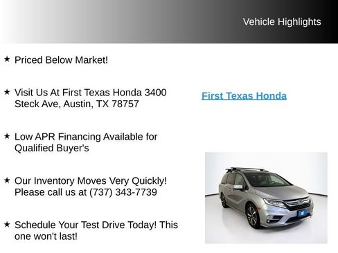 Used 2019 Honda Odyssey Elite image 9