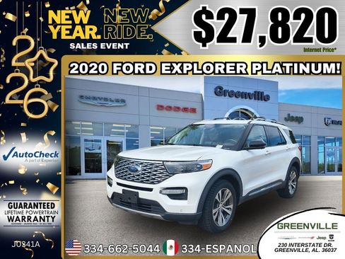 Used 2020 Ford Explorer Platinum w/ Premium Technology Package image 1