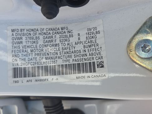 Certified 2020 Honda Civic LX image 21