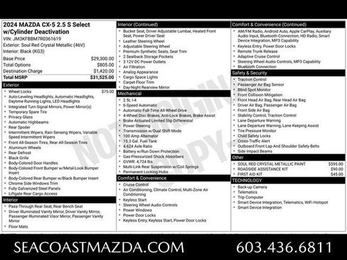 Used 2024 MAZDA CX-5 AWD 2.5 S w/ Select Package image 3