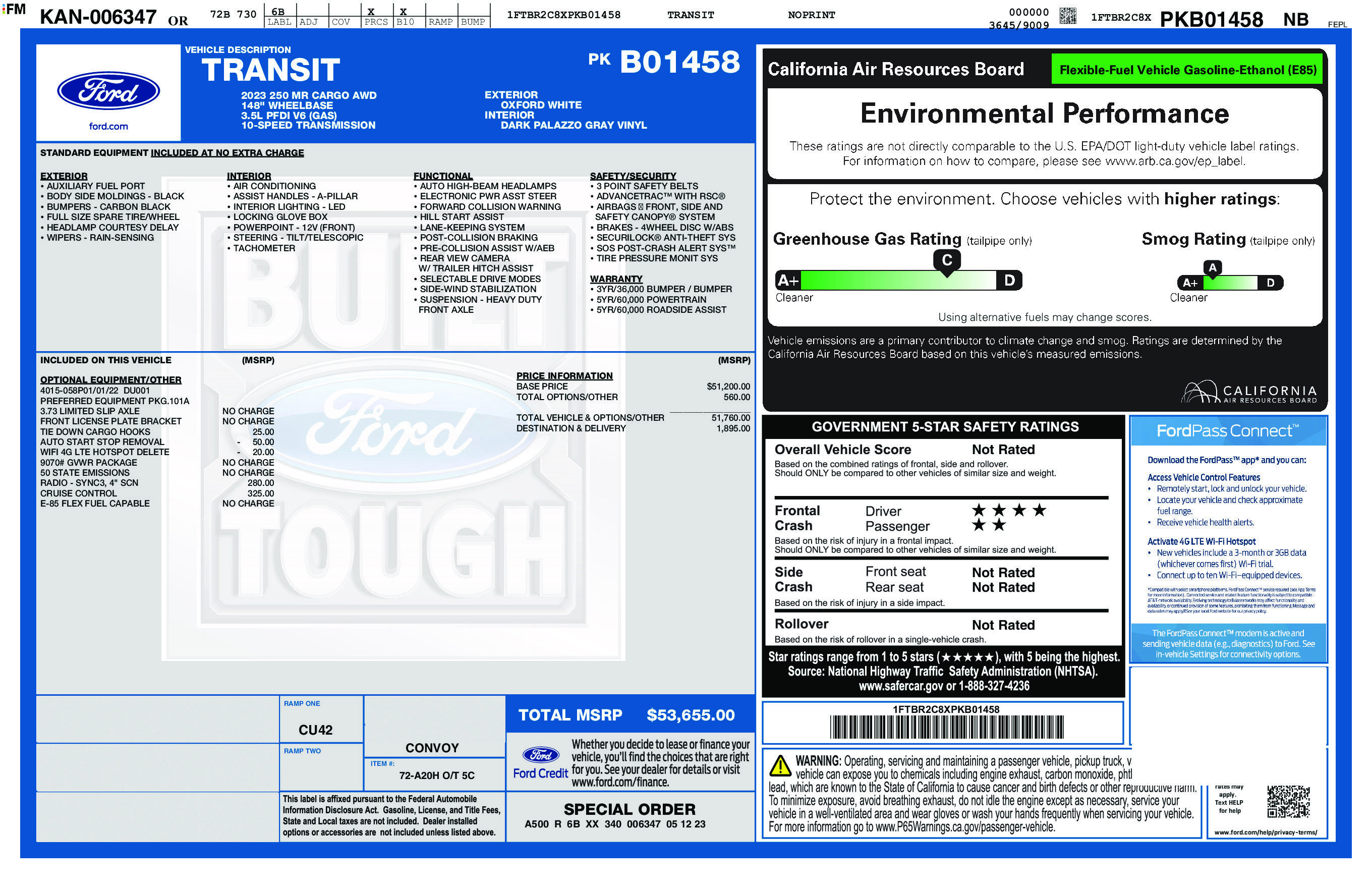 Used 2023 Ford Transit 250 Medium Roof AWD image 8