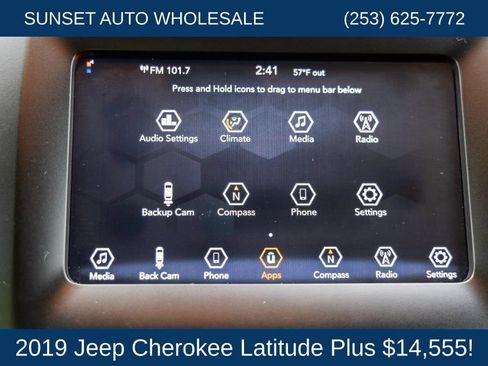 Used 2019 Jeep Cherokee Latitude Plus AWD/4WD image 55