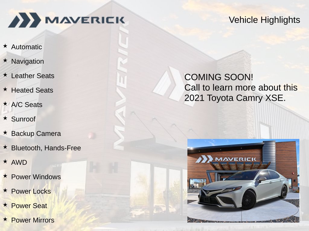 Used 2021 Toyota Camry XSE w/ Navigation Package AWD/4WD image 3