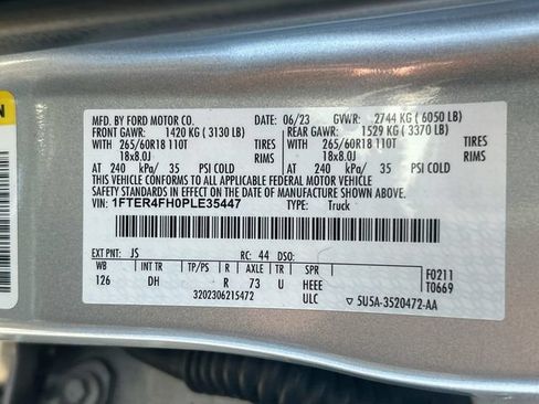 Certified 2023 Ford Ranger Lariat w/ Equipment Group 501A High AWD/4WD image 39