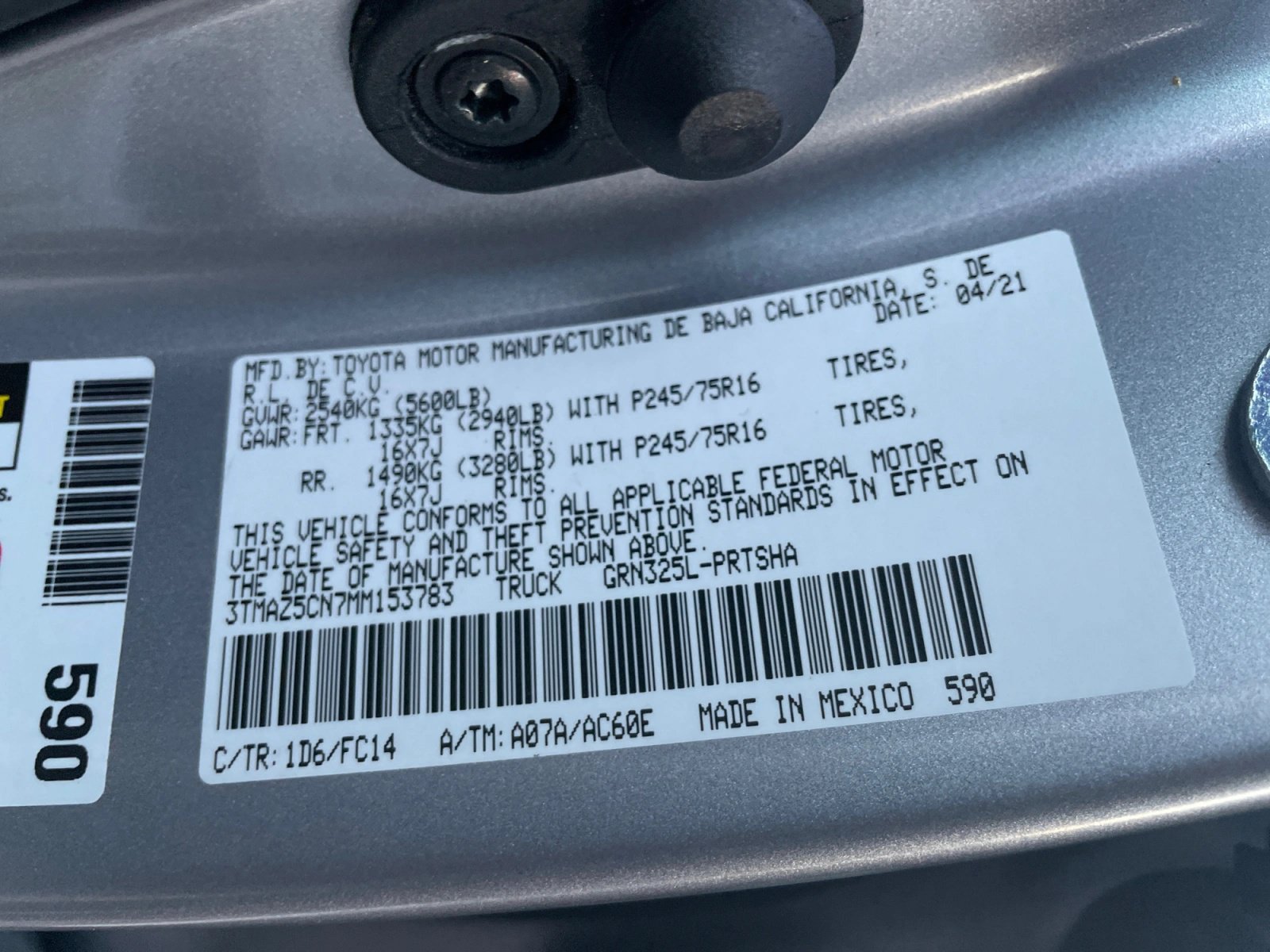 Used 2021 Toyota Tacoma SR5 RWD image 13