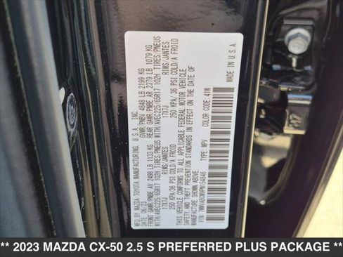 Certified 2023 MAZDA CX-50 2.5 S w/ Cargo Package AWD/4WD image 23