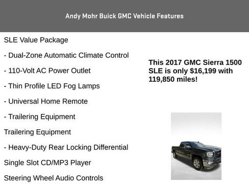 Used 2017 GMC Sierra 1500 SLE w/ SLE Value Package RWD image 15