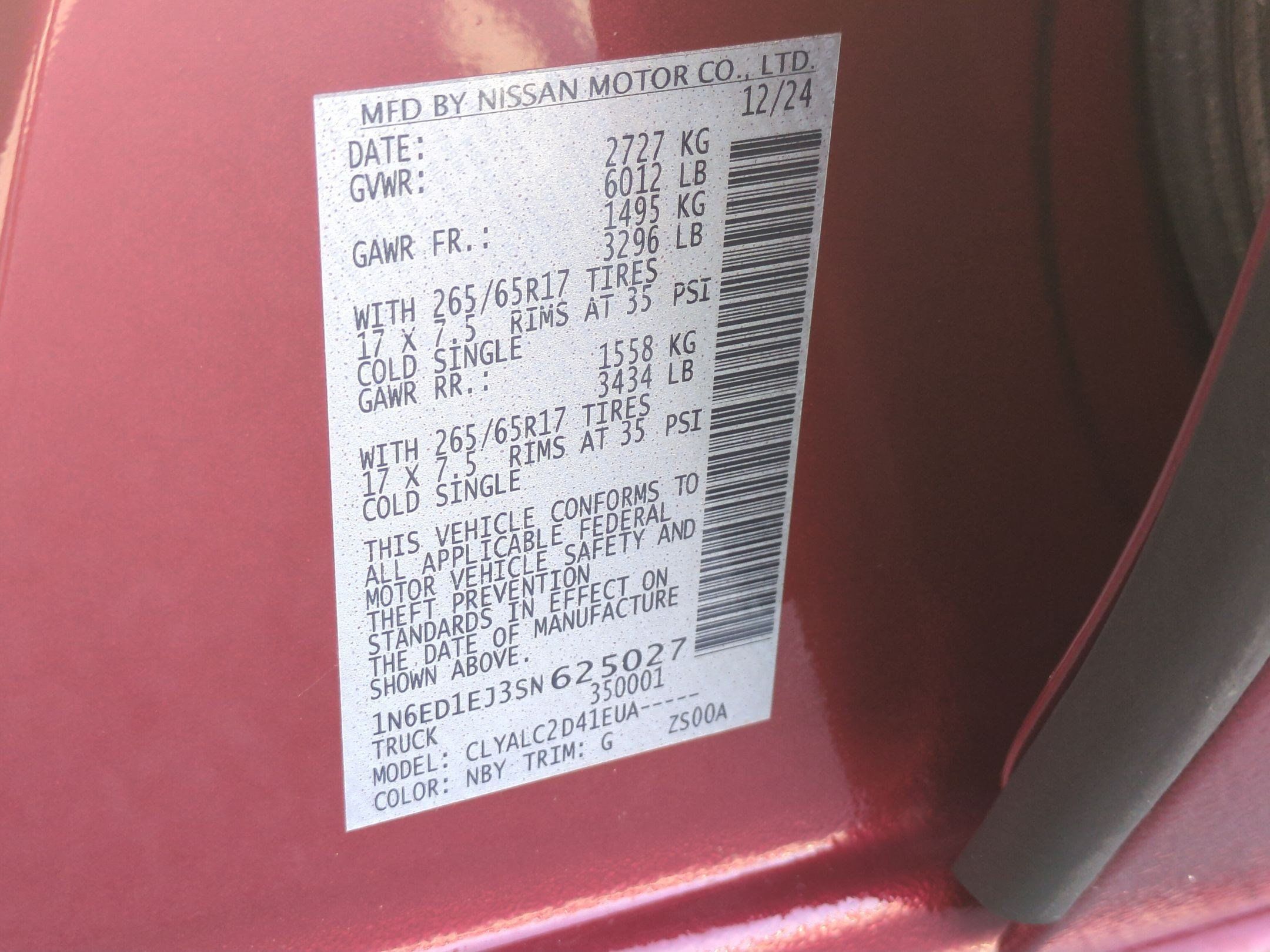 Certified 2025 Nissan Frontier SV w/ SV Convenience Package RWD image 31