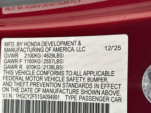 Certified 2025 Honda Accord Sport image 32