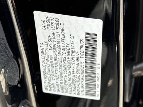 New 2026 Honda Ridgeline Black Edition image 39